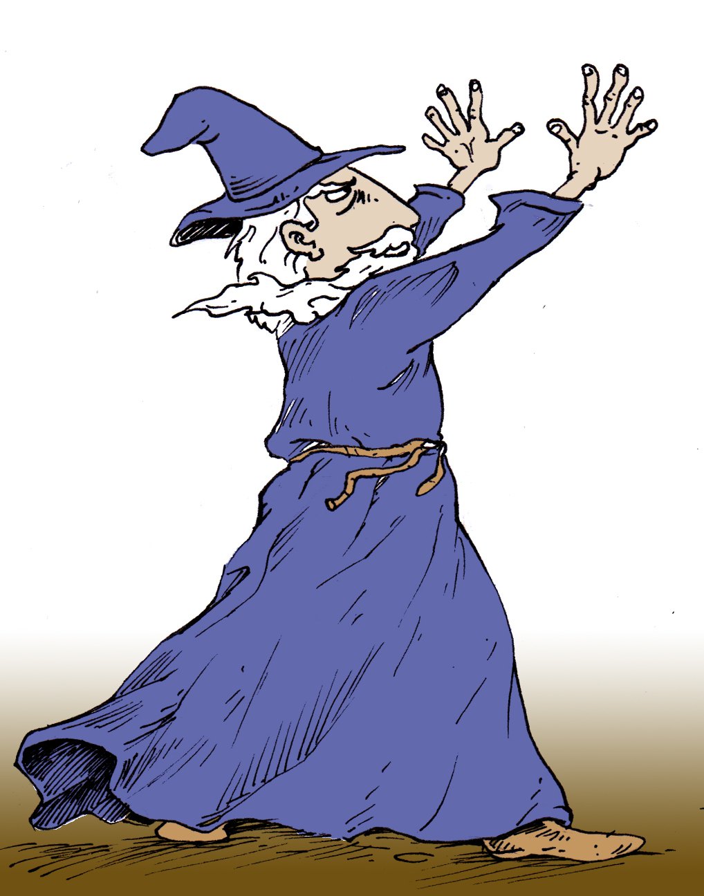 Ink drawing of Gandalf by T-Jacques